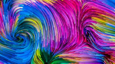 Hareket içinde renk serisi. Akan boya desen tasarım, yaratıcılık ve hayal gücü ekranlar ve mobil cihazlar için duvar kağıdı olarak kullanmak üzere konuyla ilgili kompozisyon