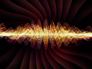 Dalga fonksiyonu serisi. Renkli sinüs titreşimler, ışık ve fraktal öğeleri ses ekolayzer, müzik projelerde için uygun bir zemin olarak spektrum ve kuantum olasılık