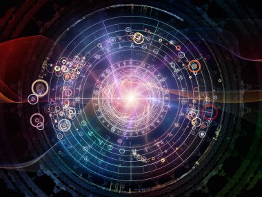 Fraktal öğeleri, kutsal sembolleri ve dairelerin mistisizm, gizli, Astroloji ve manevi konuda arka plan. Kutsal daireler serisi.