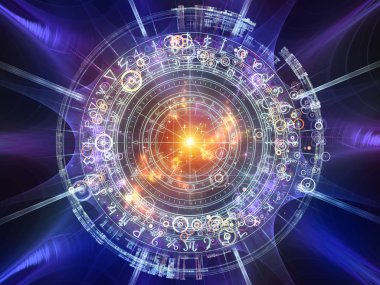 Fraktal öğeleri, kutsal sembolleri ve dairelerin mistisizm, gizli, Astroloji ve manevi konuda arka plan. Kutsal daireler serisi.