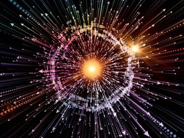 Kuralına göre serisi tasarım. Sanatsal soyutlama basamak ve bilim, bilgi teknoloji ve matematik konusunda soyut öğeler oluşur