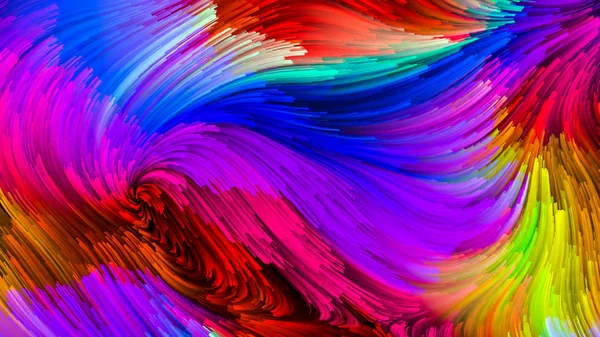 Farbe Bewegung Zusammenspiel Von Fließenden Farbmustern Zum Thema Design Kreativität — Stockfoto