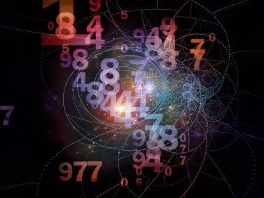 Gerçeklik Matematiği serisi. Matematik, eğitim ve bilim konularındaki sayıların, ışıkların ve fraktal örneklerin bileşimi