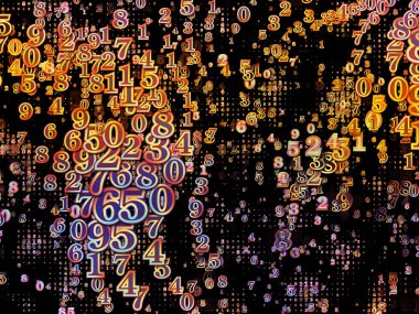 Numara dünya serisi. Basamak ve fraktal öğeleri konu bilim, eğitim ve modern teknoloji