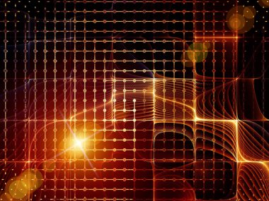 Geometri teknoloji serisi. Tasarım projeleri için fon olarak hizmet etmek için teknolojik fraktal yapılarının yapılan bilim, bilgi teknoloji ve eğitim ile ilgili