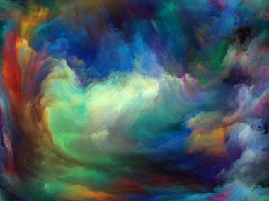 Soyut renk serisi. Interplay hareket üzerine yağlıboya sanat, yaratıcılık ve hayal gücü konusunda renkli boya