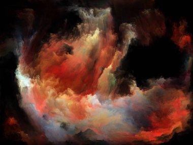 Renk Akımı serisi. Müzik, yaratıcılık, hayal gücü, sanat ve tasarım projeleri için uygun dijital boya akımlarının kompozisyonu