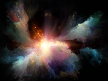 Renk Akımı serisi. Müzik, yaratıcılık, hayal gücü, sanat ve tasarım konularındaki dijital boya akışlarının arkaplanı