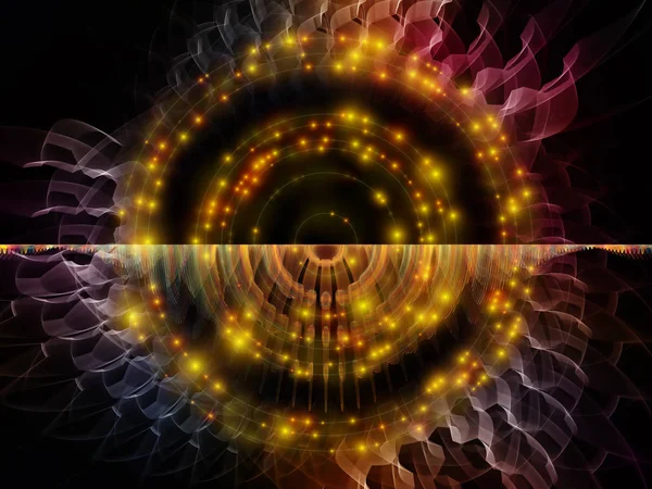 Dalga fonksiyonu serisi. Sanatsal soyutlama oluşan renkli sinüs titreşimleri, ışık ve fraktal öğeleri konu üzerinde ses ekolayzer, müzik spektrum ve kuantum olasılık