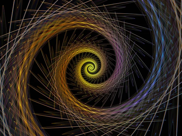 Sarmal geometri serisi. Fraktal öğeleri matematik, geometri ve bilim konusunda iplik girdap soyut tasarım yapılmış