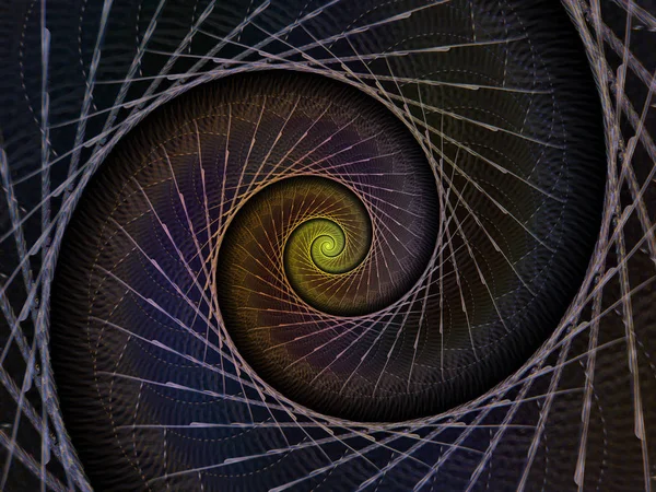 Spiral Geometri Serien Abstrakt Design Gjord Spinning Virvel Fraktal Element — Stockfoto