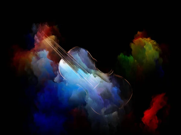 Music Dream Series Diseño Compuesto Por Violín Pintura Colorida Abstracta —  Fotos de Stock