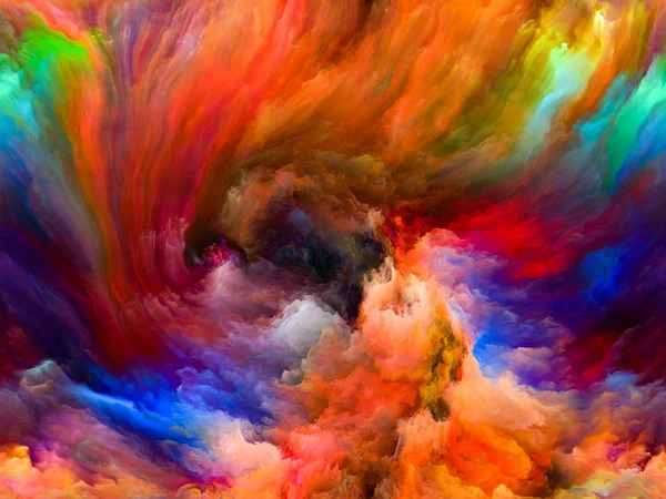 Akışı serisi renk. Görsel kompozisyon için dijital boya akışların hoş müzik, yaratıcılık, hayal gücü, sanat ve tasarım üzerinde çalışır