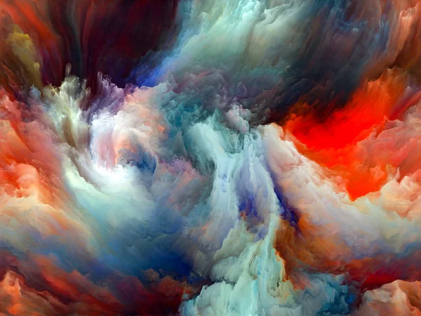 Serie Color Flow Composizione Visivamente Piacevole Corsi Acqua Vernice Digitale — Foto Stock