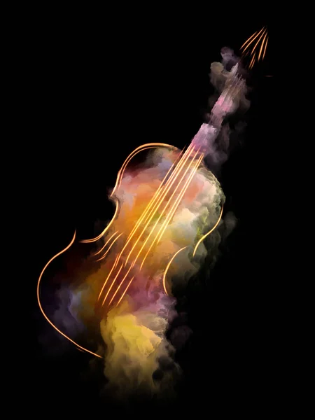 Music Dream Series Composición Violín Pintura Colorida Abstracta Adecuada Como —  Fotos de Stock