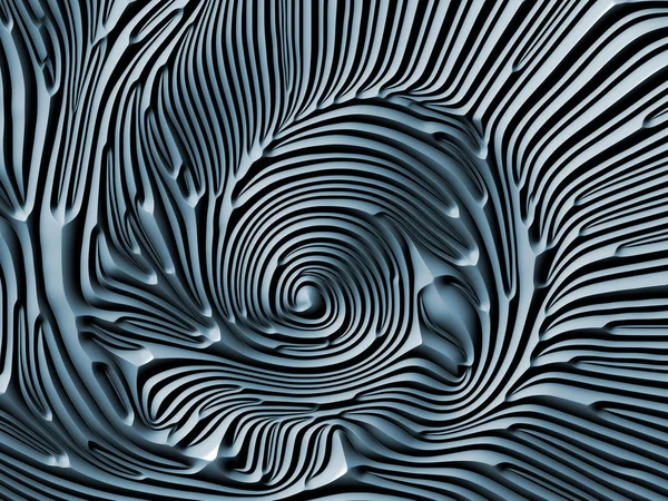 自然シリーズの曲線 自然の形 アール ヌーボー デザインと装飾の幾何学をテーマに青いエンボス Bas レリーフ パターンの レンダリングの配置 — ストック写真
