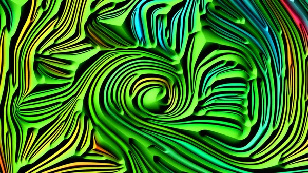 시리즈의 곡선입니다 아르누보 디자인 장식의 형상에 볼록된 릴리프 패턴의 렌더링의 — 스톡 사진
