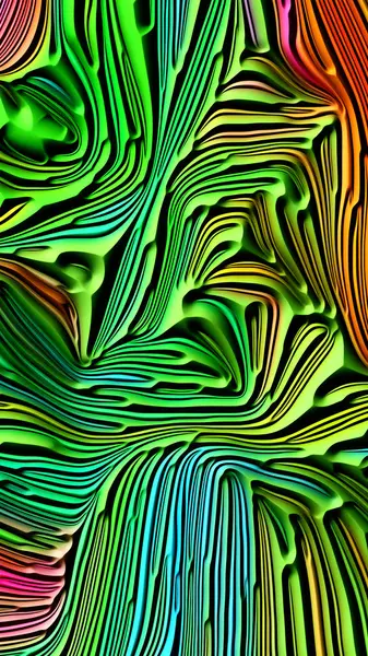 Криві Серії Природи Аранжування Рендеринга Різнокольорового Рельєфного Візерунка Тему Геометрії — стокове фото