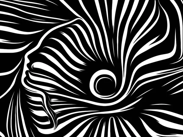 İç geometri serisi. İnsan yüzü projeler üzerinde insan ruhunun, iç tiyatro, sanat, şiir ve maneviyat için geleneksel gravür tarzında render bileşimi