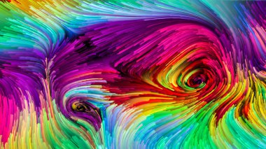 Color In Motion serisi. Tasarım, yaratıcılık ve hayal gücüyle mecazi bir ilişkisi olan sıvı boya kalıbının ekran ve cihazlar için duvar kağıdı olarak kullanılacak bileşimi