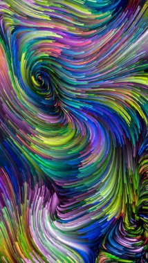 Color In Motion serisi. Tasarım, yaratıcılık ve hayal gücünün ekran ve cihazlar için duvar kağıdı olarak kullanılacak sıvı boya kalıbının düzenlenmesi