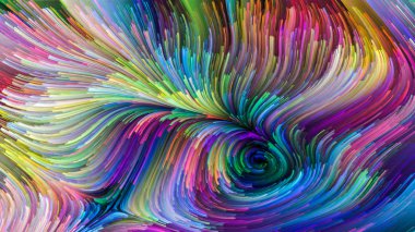 Color In Motion serisi. Tasarım, yaratıcılık ve hayal gücü konularında ekran ve cihazlar için duvar kağıdı olarak kullanılacak sıvı boya deseninden oluşan soyut tasarım