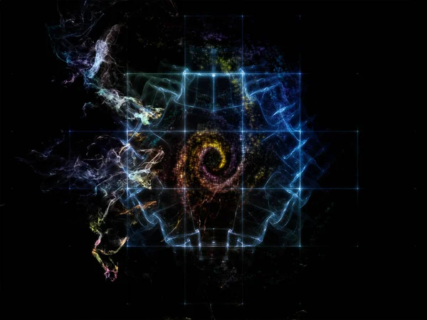 宇宙元素系列 教育与现代技术学科中空间与恒星的抽象设计 — 图库照片