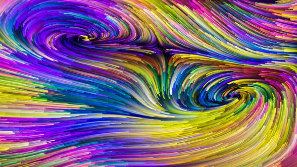 Color Motion Series Interplay Flowing Paint Pattern Subject Design Creativity — Stock Photo, Image