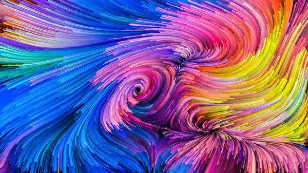 Farbe Bewegung Künstlerische Abstraktion Bestehend Aus Flüssigem Farbmuster Zum Thema — Stockfoto