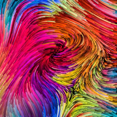 Drama of Colors serisi. Tasarım, yaratıcılık ve hayal gücü üzerine sanal tuvalden oluşan sanatsal soyutlama