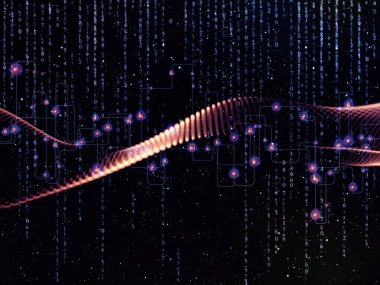 Kuralına göre serisi tasarım. Basamak ve bilim, bilgi teknoloji ve matematik konusunda soyut öğeler soyut tasarım yapılmış