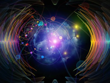 Dalga fonksiyonu serisi. Sanatsal arka plan yaptı renkli sinüs titreşimleri, ışık ve ses ekolayzer, projelerde birlikte kullanılması fraktal öğeleri için müzik spektrum ve kuantum olasılık