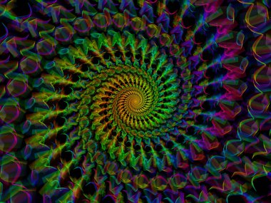 Sarmal geometri serisi. İplik girdap matematik, geometri ve bilim konusunda fraktal öğelerin düzenlenmesi