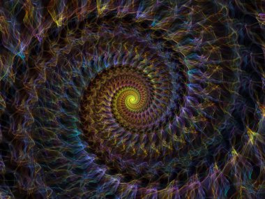 Sarmal geometri serisi. Fraktal öğeleri matematik, geometri ve bilim konusunda iplik girdap bileşimi