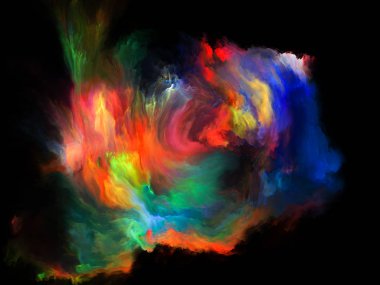 Akışı serisi renk. Tasarım, müzik, yaratıcılık, hayal gücü, sanat ve tasarım konusunda bir metafor olarak dijital boya streams oluşur