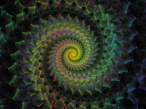 Спіральна Геометрія Серії Аранжування Кругового Вихру Фрактальних Елементів Тему Математики — стокове фото