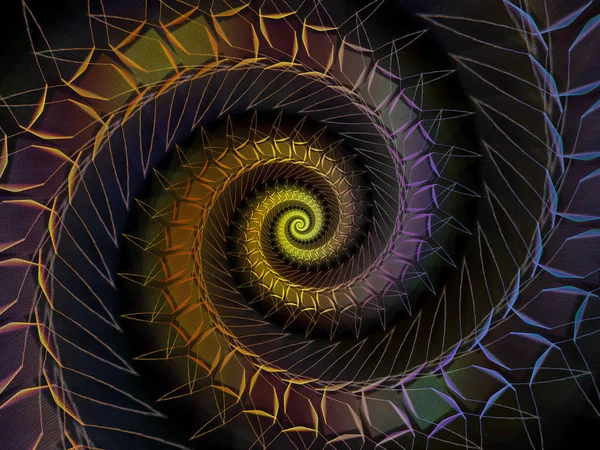 Спиральная Геометрия Состав Вращающегося Вихря Фрактальных Элементов Предмет Математики Геометрии — стоковое фото