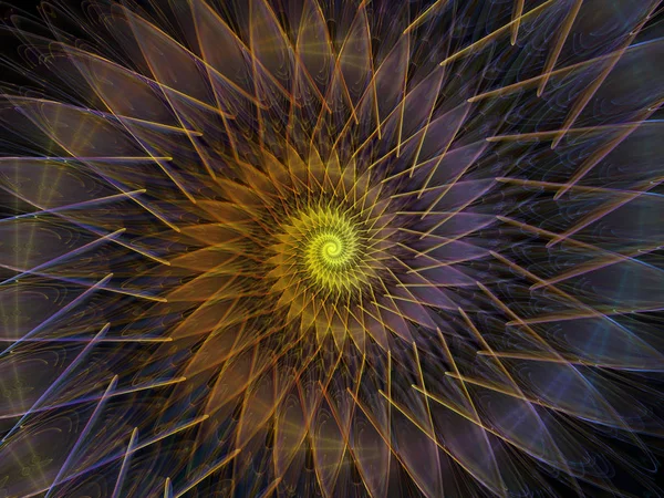 Spiralgeometrie Serie Zusammensetzung Des Sich Drehenden Wirbels Fraktaler Elemente Zum — Stockfoto