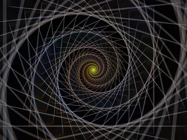 Serie Geometría Espiral Composición Vórtice Giratorio Elementos Fractales Sobre Tema —  Fotos de Stock