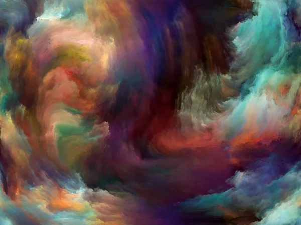 Serie Abstractă Culori Compoziția Vopselei Colorate Mișcare Pânză Relație Metaforică — Fotografie, imagine de stoc