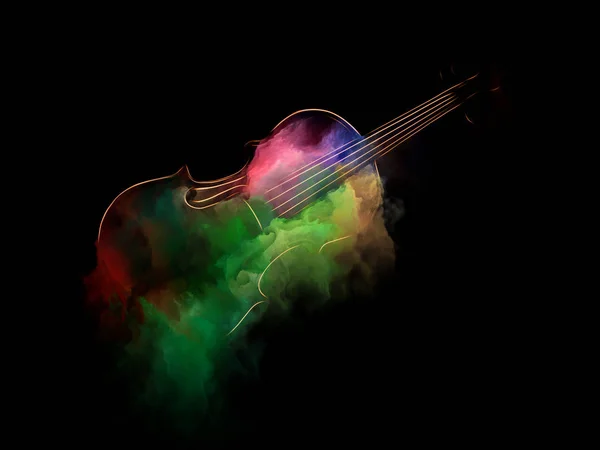 Music Dream Series Diseño Fondo Violín Pintura Colorida Abstracta Sobre — Foto de Stock