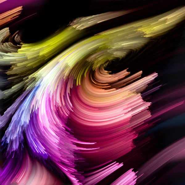 Färg Flow Serien Bakgrund Sammansättning Strömmar Digital Färg Föremål För — Stockfoto