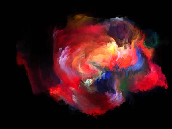 Kleur Flow Serie Achtergrond Samengesteld Uit Stromen Van Digitale Verf — Stockfoto