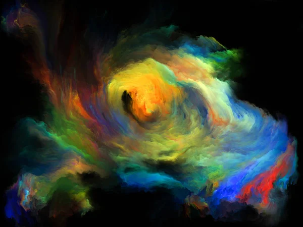 Color Flow Series Художественная Абстракция Состоящая Потоков Цифровой Краски Тему — стоковое фото