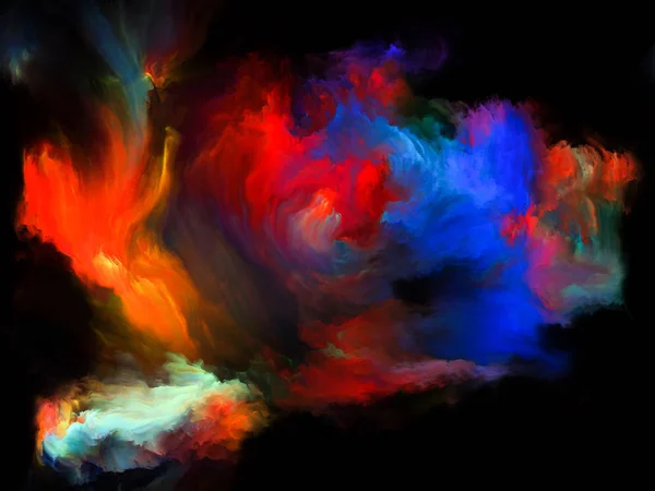 Color Flow Serien Bakgrund Strömmar Digital Färg Temat Musik Kreativitet — Stockfoto