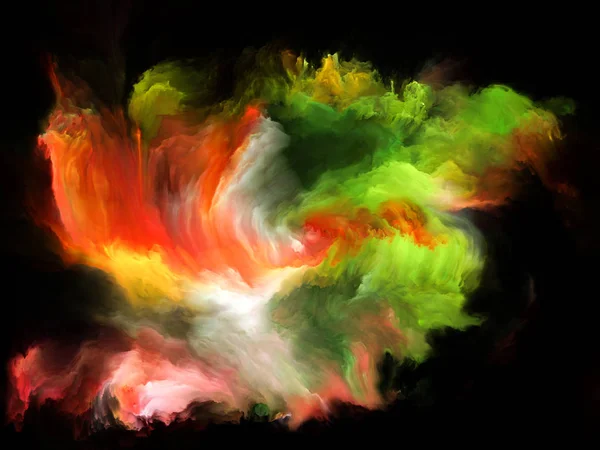 Color Flow Serien Bakgrund Strömmar Digital Färg Temat Musik Kreativitet — Stockfoto