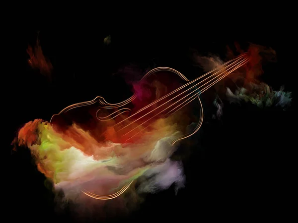 Série Sonho Musical Arranjo Violino Pintura Colorida Abstrata Sobre Tema — Fotografia de Stock