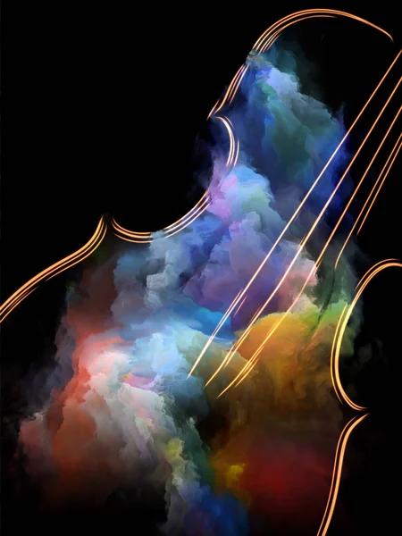 Série Sonho Musical Abstração Artística Composta Violino Pintura Colorida Abstrata — Fotografia de Stock