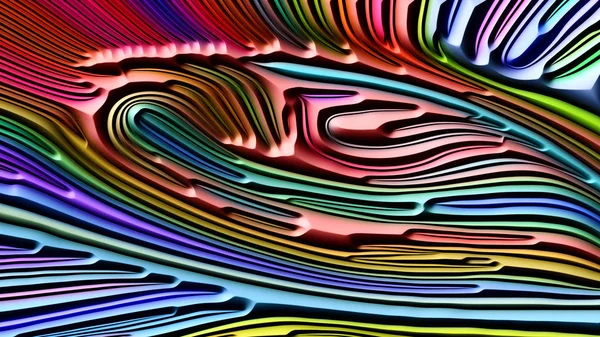 Kurven Der Natur Komposition Von Wiedergabe Von Mehrfarbig Geprägtem Basrelief — Stockfoto