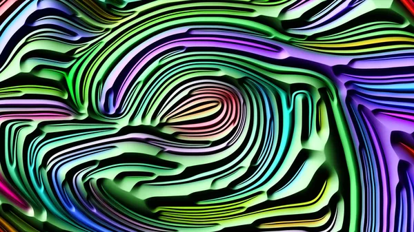 Kurven Der Natur Abstraktes Design Aus Wiedergabe Mehrfarbig Geprägter Basreliefmuster — Stockfoto